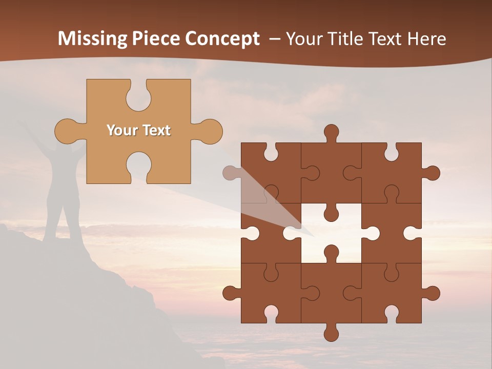 A Person Standing On Top Of A Rock Near The Ocean PowerPoint Template