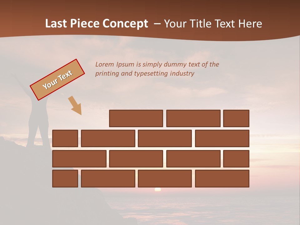 A Person Standing On Top Of A Rock Near The Ocean PowerPoint Template