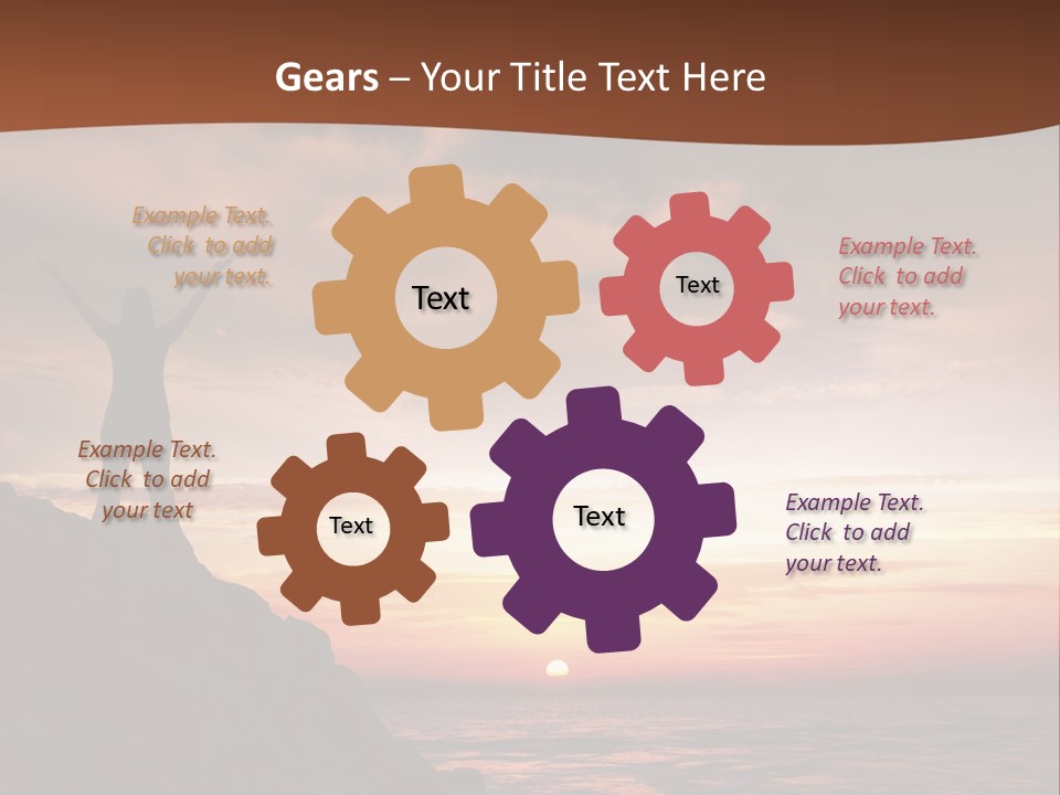 A Person Standing On Top Of A Rock Near The Ocean PowerPoint Template