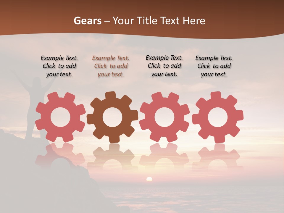 A Person Standing On Top Of A Rock Near The Ocean PowerPoint Template