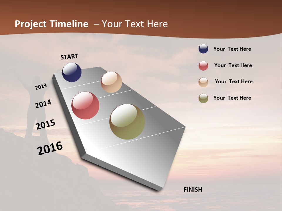 A Person Standing On Top Of A Rock Near The Ocean PowerPoint Template