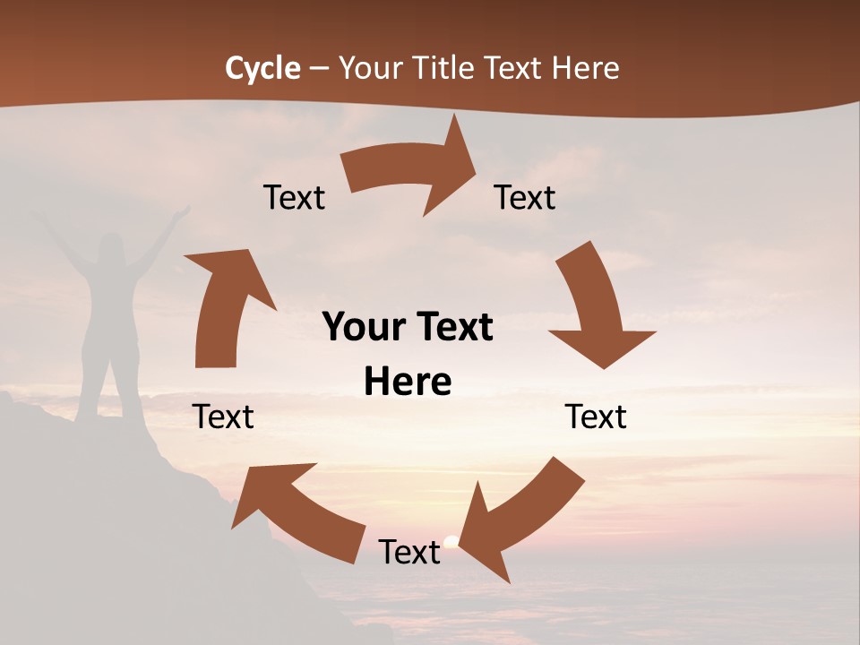 A Person Standing On Top Of A Rock Near The Ocean PowerPoint Template