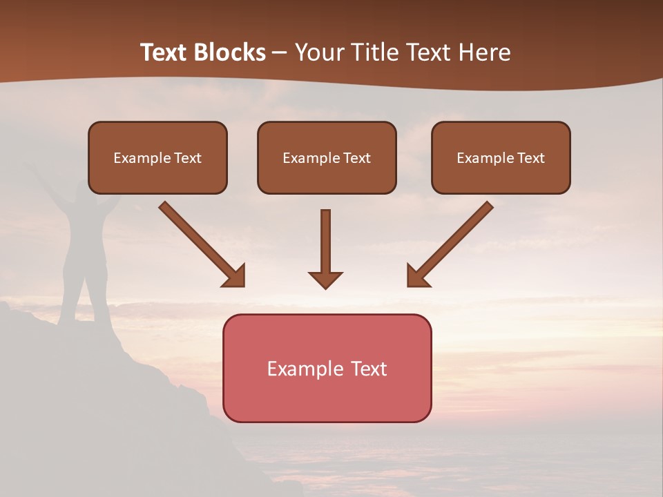 A Person Standing On Top Of A Rock Near The Ocean PowerPoint Template