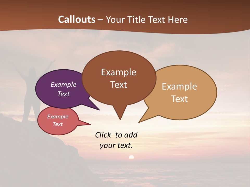 A Person Standing On Top Of A Rock Near The Ocean PowerPoint Template