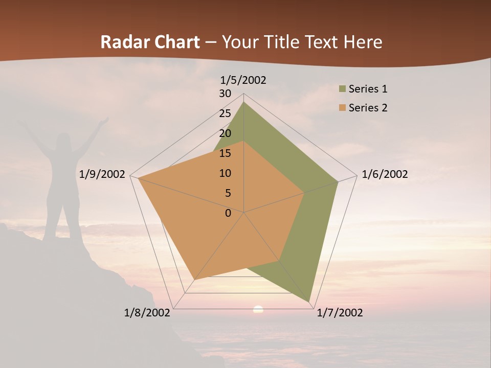 A Person Standing On Top Of A Rock Near The Ocean PowerPoint Template