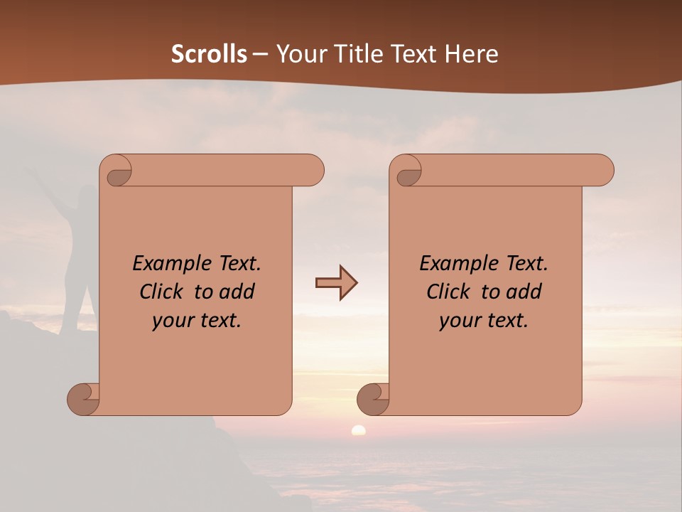 A Person Standing On Top Of A Rock Near The Ocean PowerPoint Template