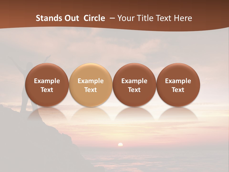 A Person Standing On Top Of A Rock Near The Ocean PowerPoint Template