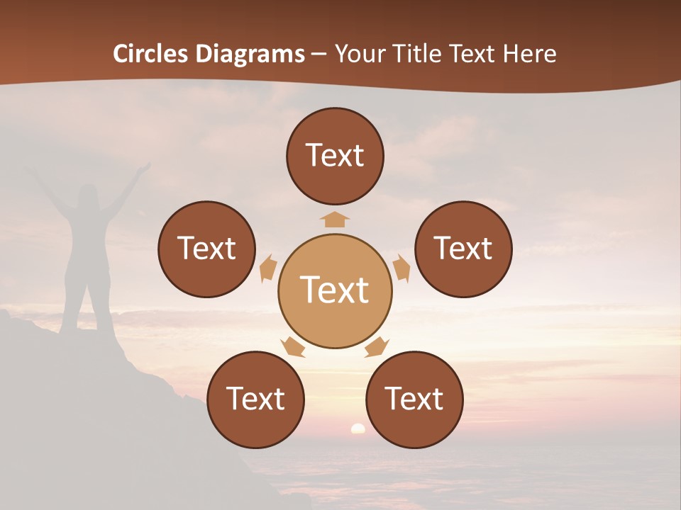 A Person Standing On Top Of A Rock Near The Ocean PowerPoint Template