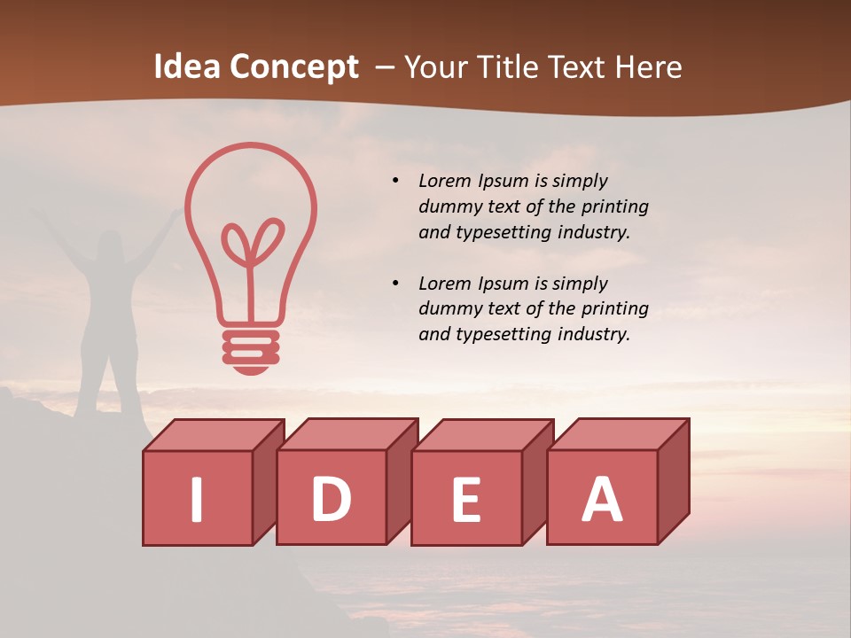 A Person Standing On Top Of A Rock Near The Ocean PowerPoint Template