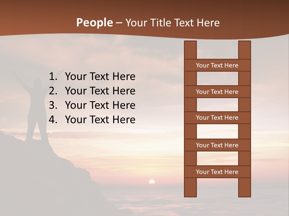 A Person Standing On Top Of A Rock Near The Ocean PowerPoint Template