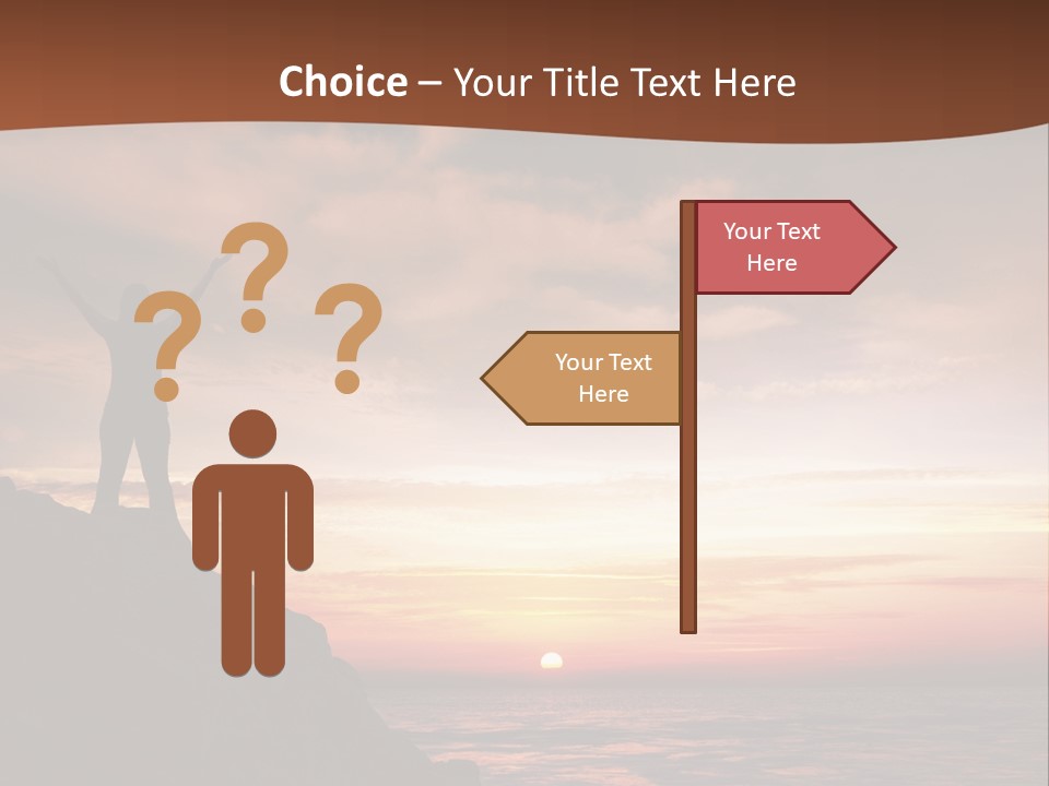 A Person Standing On Top Of A Rock Near The Ocean PowerPoint Template