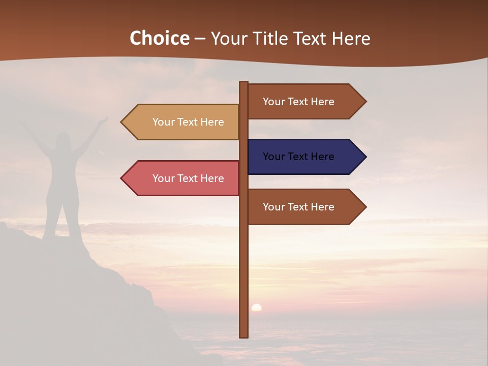 A Person Standing On Top Of A Rock Near The Ocean PowerPoint Template