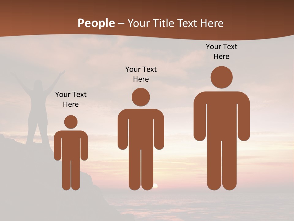 A Person Standing On Top Of A Rock Near The Ocean PowerPoint Template