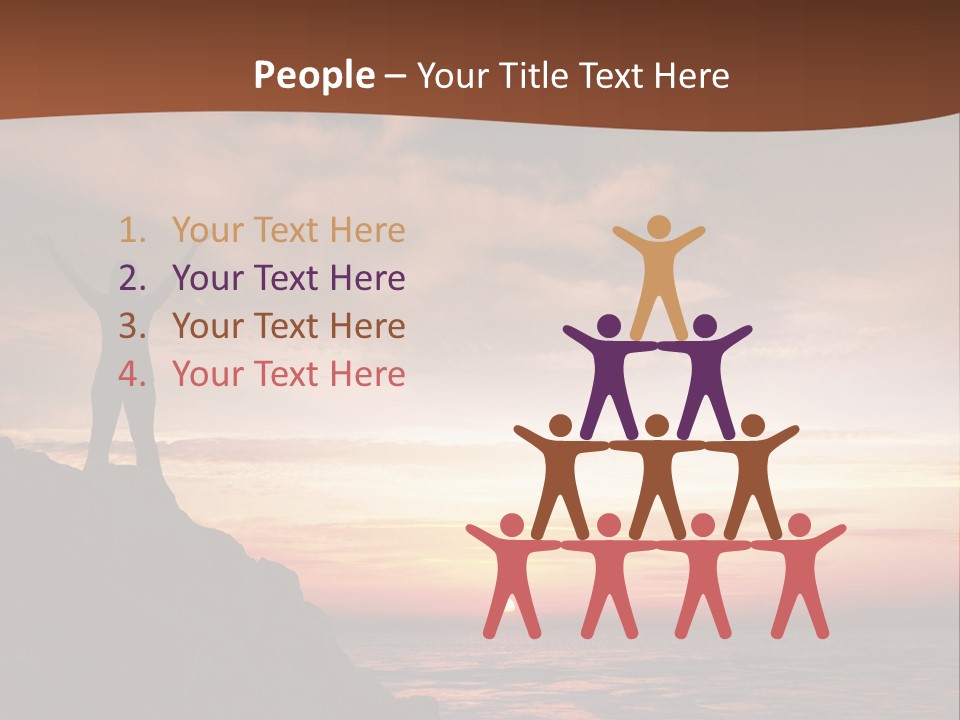 A Person Standing On Top Of A Rock Near The Ocean PowerPoint Template