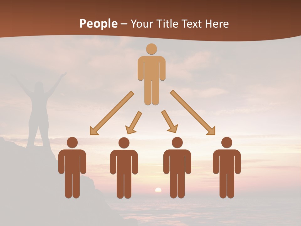 A Person Standing On Top Of A Rock Near The Ocean PowerPoint Template