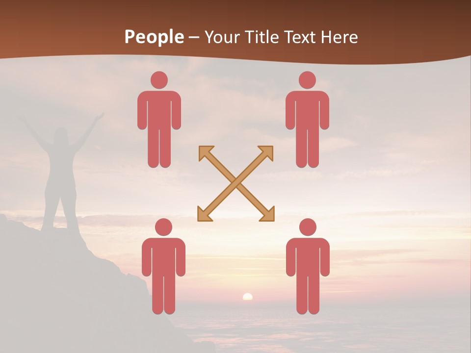 A Person Standing On Top Of A Rock Near The Ocean PowerPoint Template