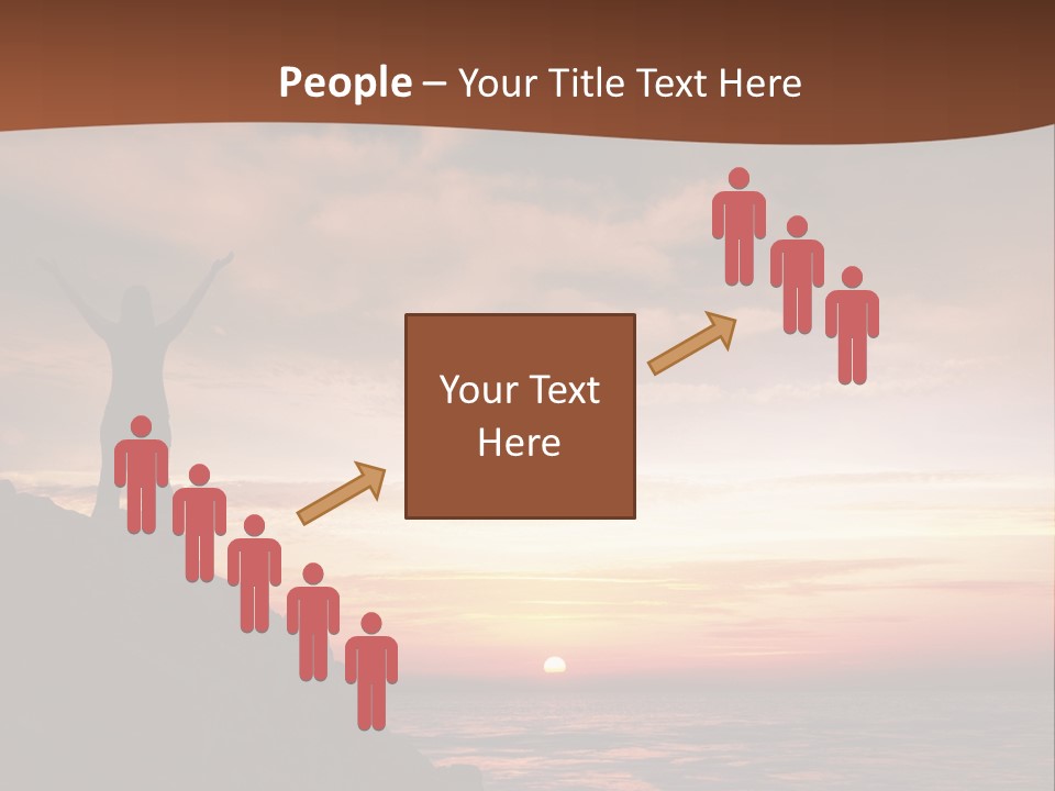 A Person Standing On Top Of A Rock Near The Ocean PowerPoint Template