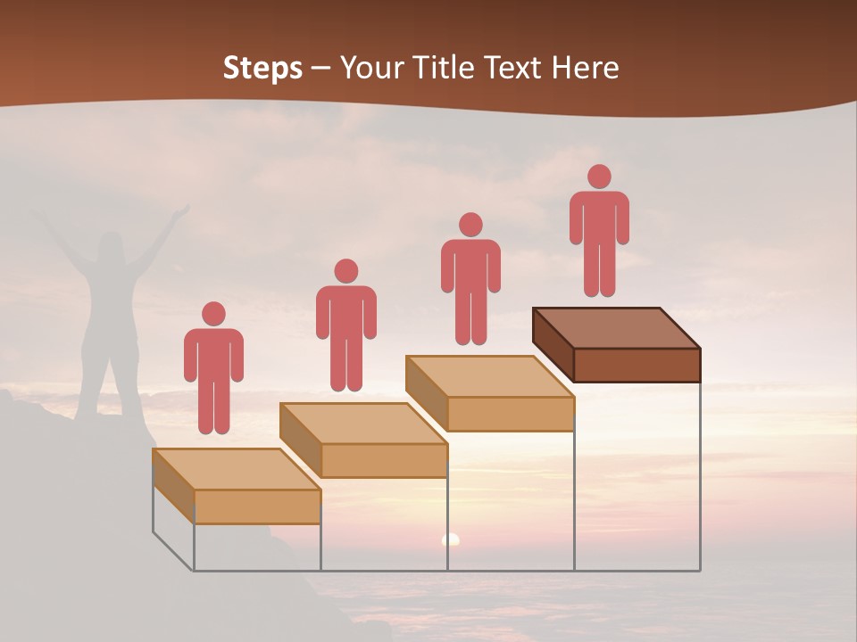 A Person Standing On Top Of A Rock Near The Ocean PowerPoint Template