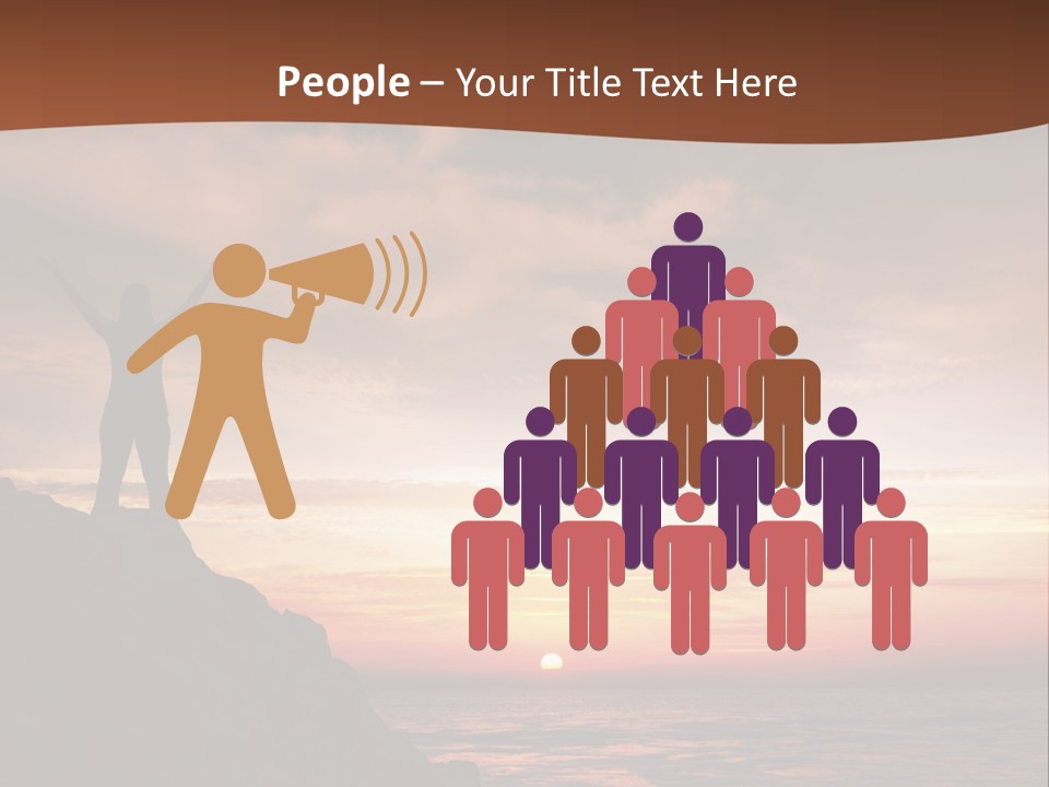 A Person Standing On Top Of A Rock Near The Ocean PowerPoint Template