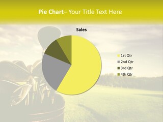 A Group Of Golf Clubs Sitting In A Bucket PowerPoint Template