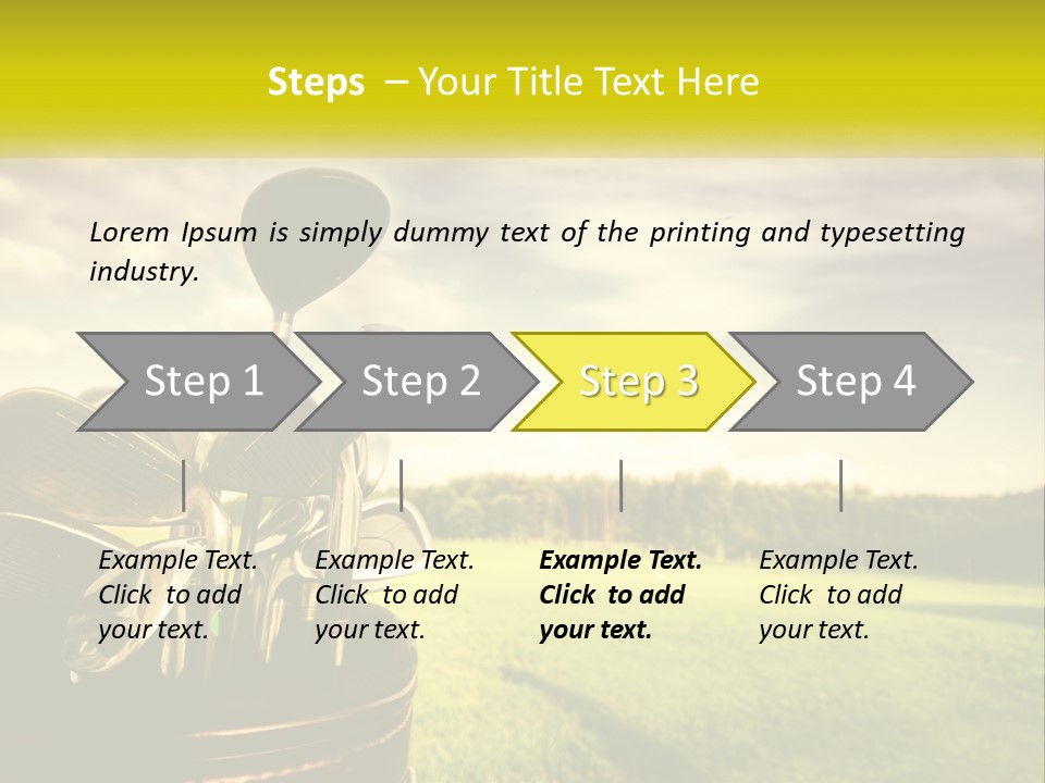 A Group Of Golf Clubs Sitting In A Bucket PowerPoint Template