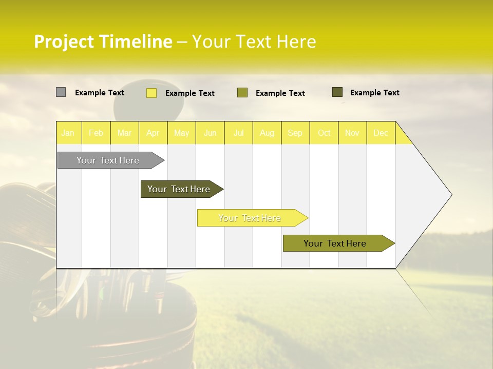 A Group Of Golf Clubs Sitting In A Bucket PowerPoint Template