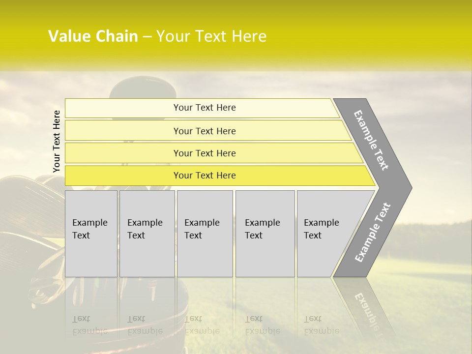 A Group Of Golf Clubs Sitting In A Bucket PowerPoint Template