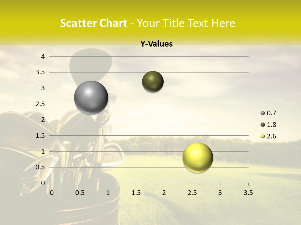 A Group Of Golf Clubs Sitting In A Bucket PowerPoint Template