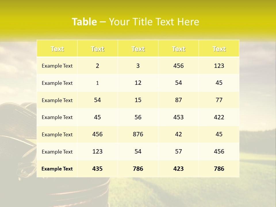 A Group Of Golf Clubs Sitting In A Bucket PowerPoint Template