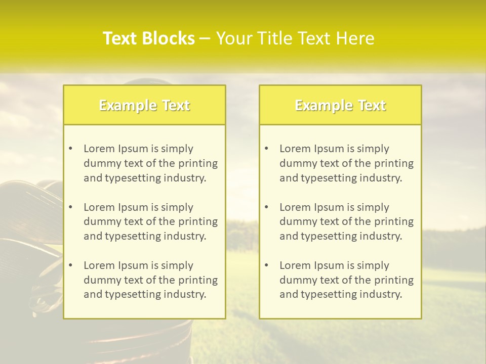 A Group Of Golf Clubs Sitting In A Bucket PowerPoint Template