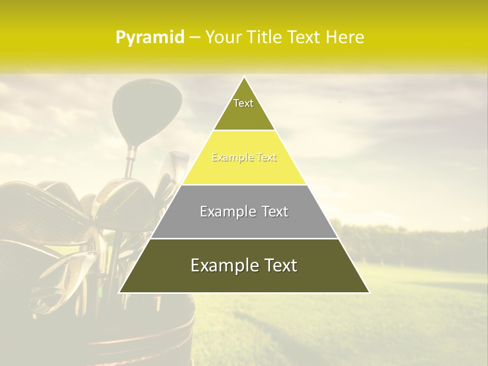 A Group Of Golf Clubs Sitting In A Bucket PowerPoint Template