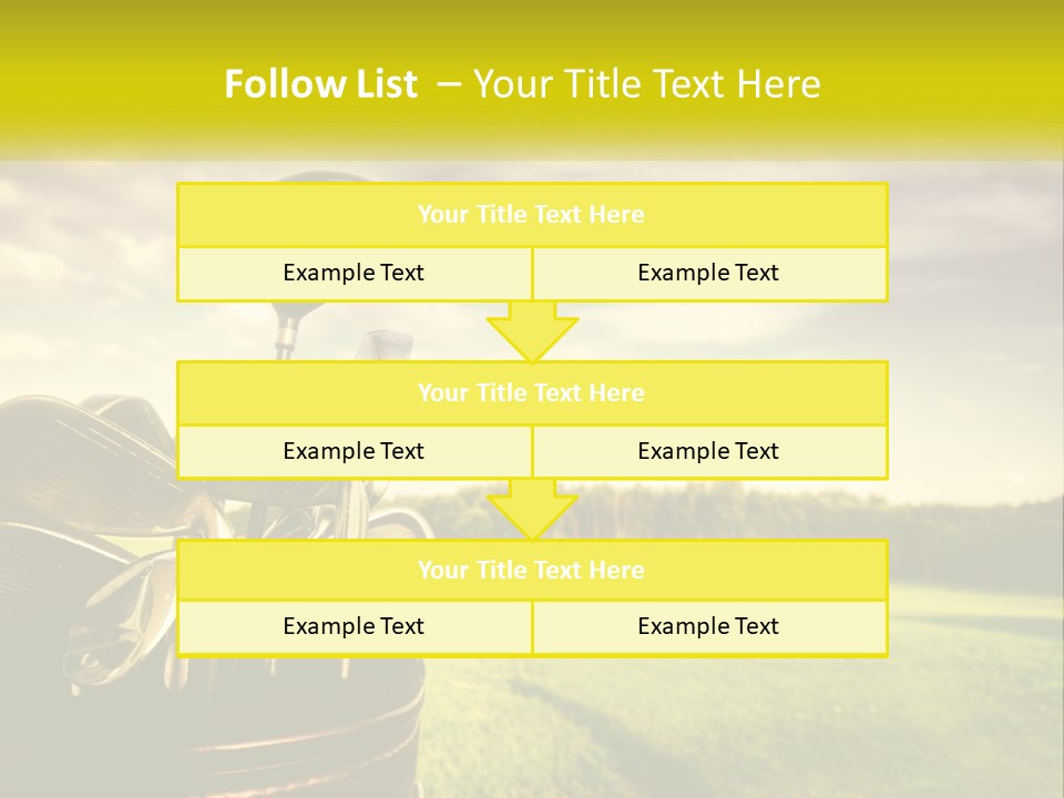 A Group Of Golf Clubs Sitting In A Bucket PowerPoint Template
