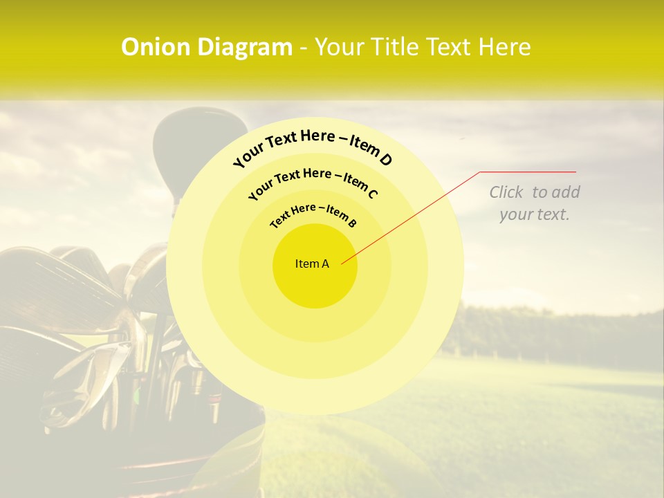 A Group Of Golf Clubs Sitting In A Bucket PowerPoint Template