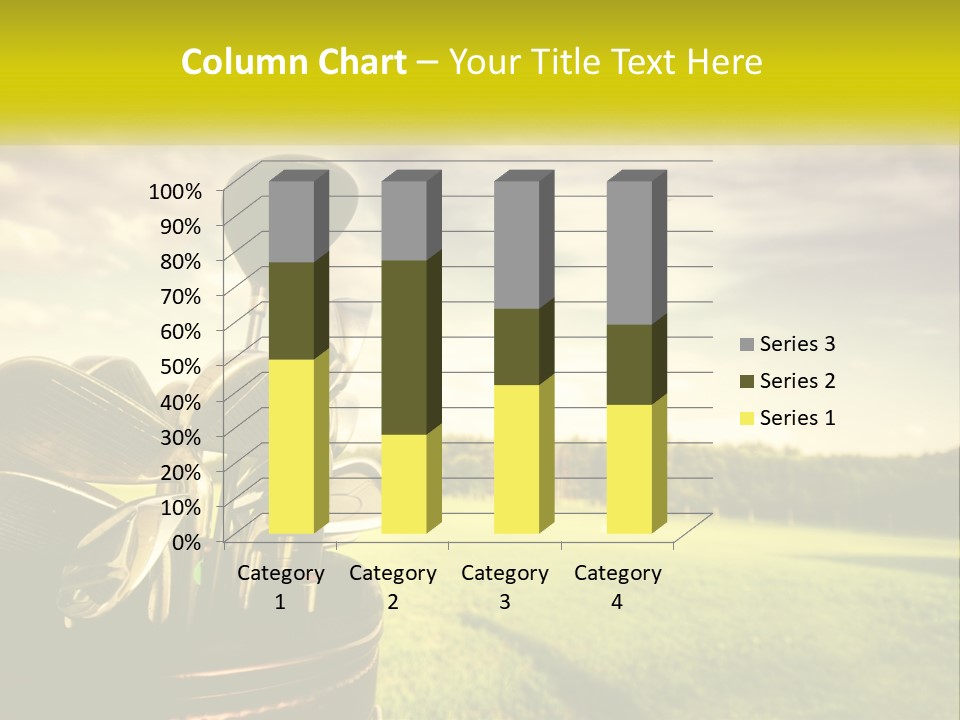 A Group Of Golf Clubs Sitting In A Bucket PowerPoint Template