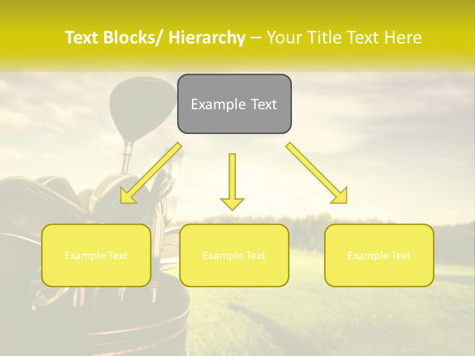 A Group Of Golf Clubs Sitting In A Bucket PowerPoint Template