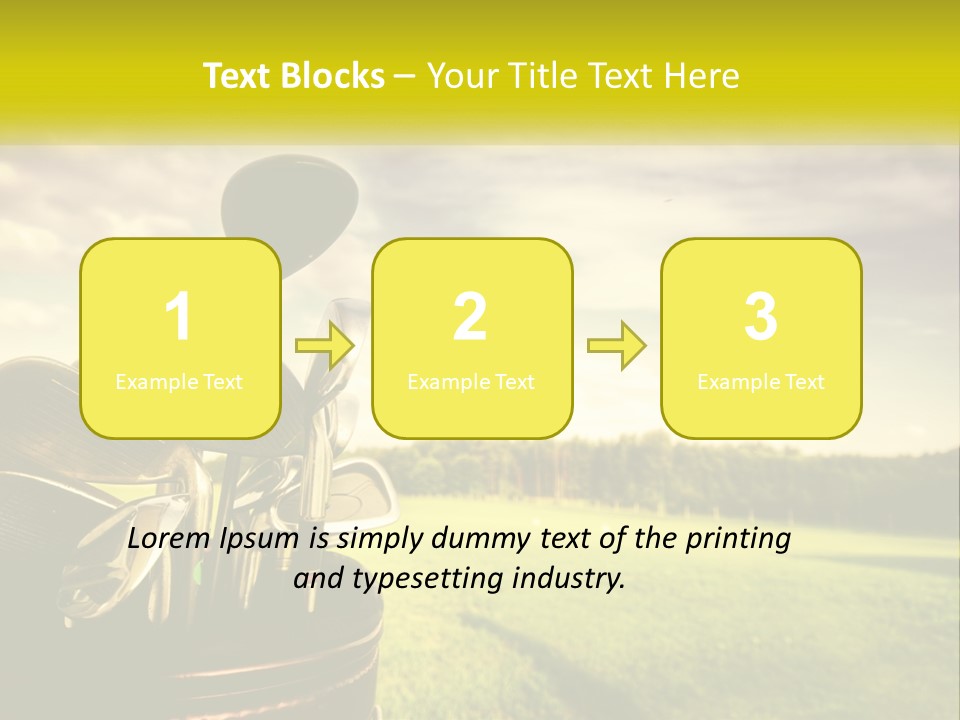 A Group Of Golf Clubs Sitting In A Bucket PowerPoint Template