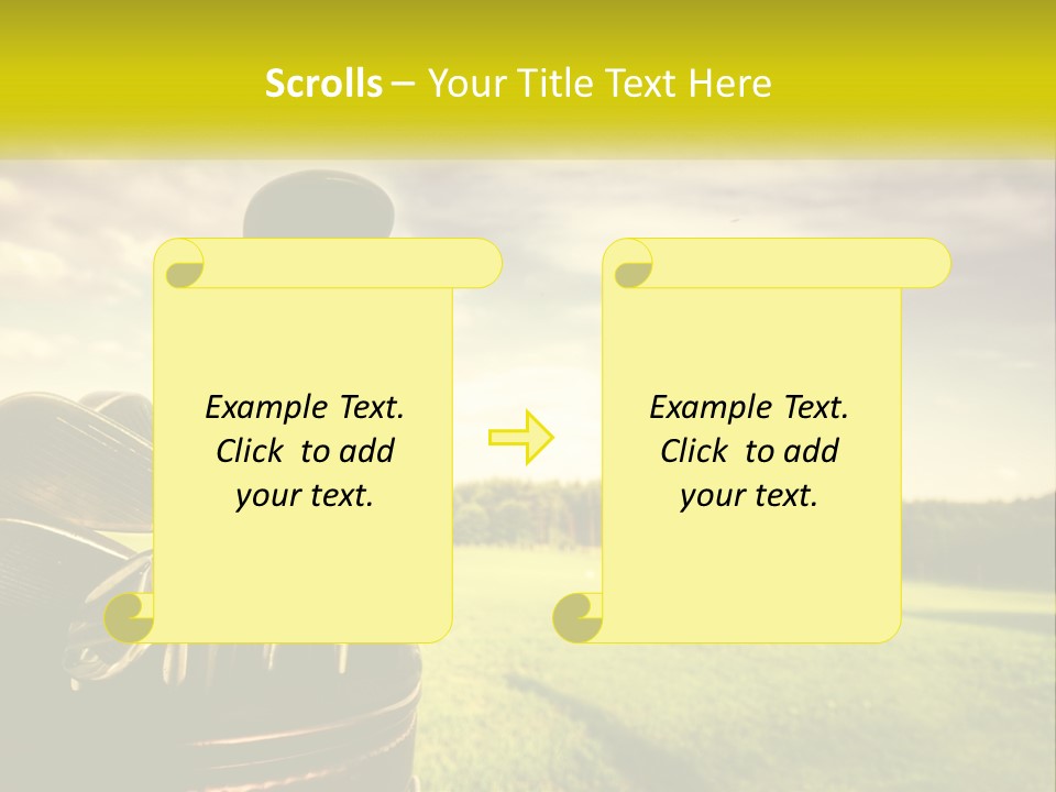 A Group Of Golf Clubs Sitting In A Bucket PowerPoint Template