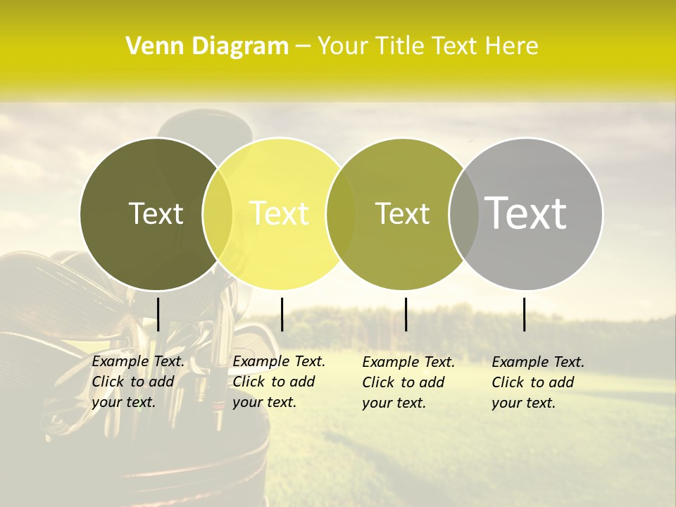 A Group Of Golf Clubs Sitting In A Bucket PowerPoint Template
