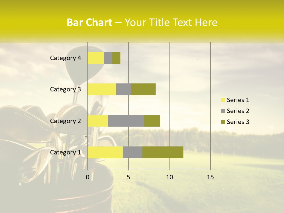 A Group Of Golf Clubs Sitting In A Bucket PowerPoint Template