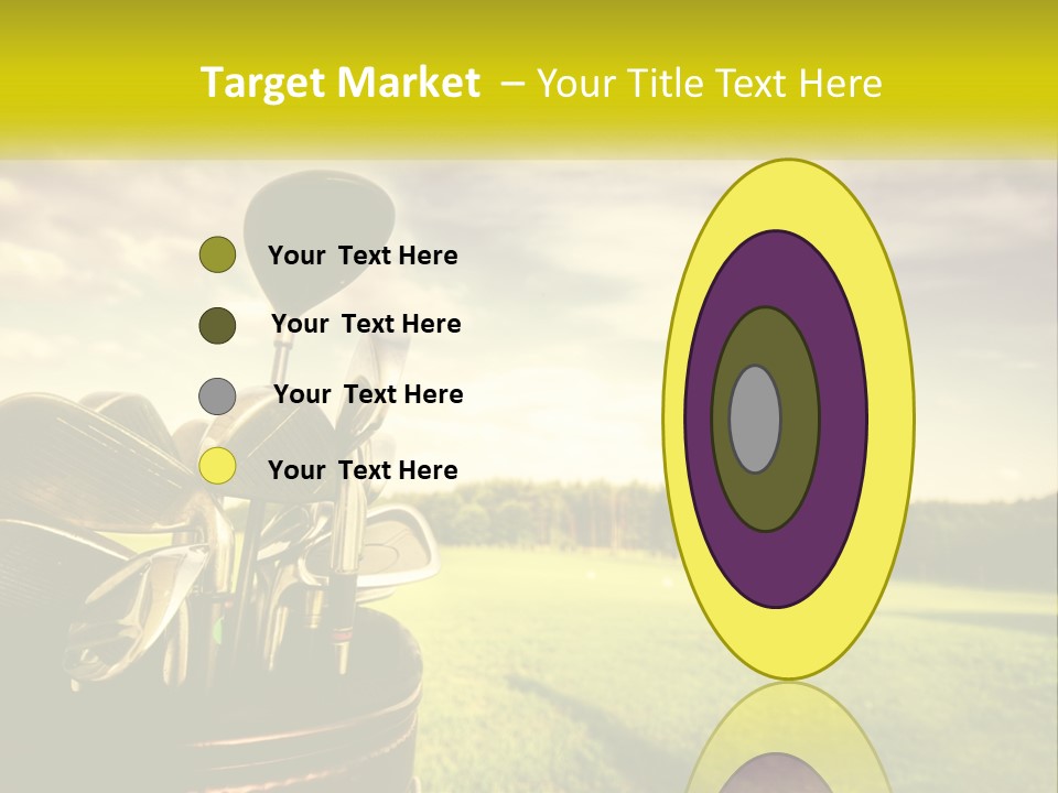 A Group Of Golf Clubs Sitting In A Bucket PowerPoint Template