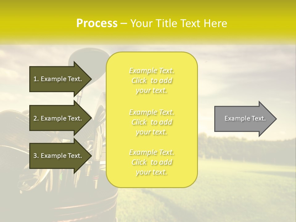 A Group Of Golf Clubs Sitting In A Bucket PowerPoint Template