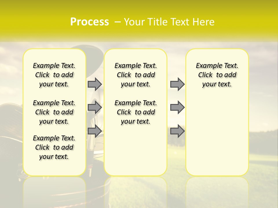 A Group Of Golf Clubs Sitting In A Bucket PowerPoint Template