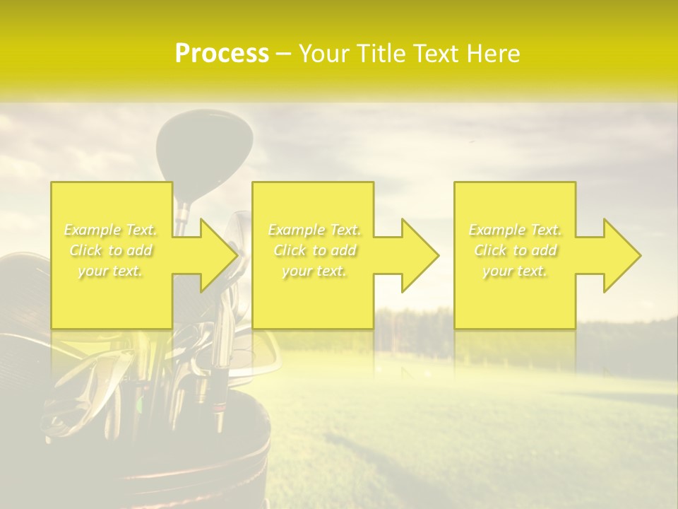 A Group Of Golf Clubs Sitting In A Bucket PowerPoint Template