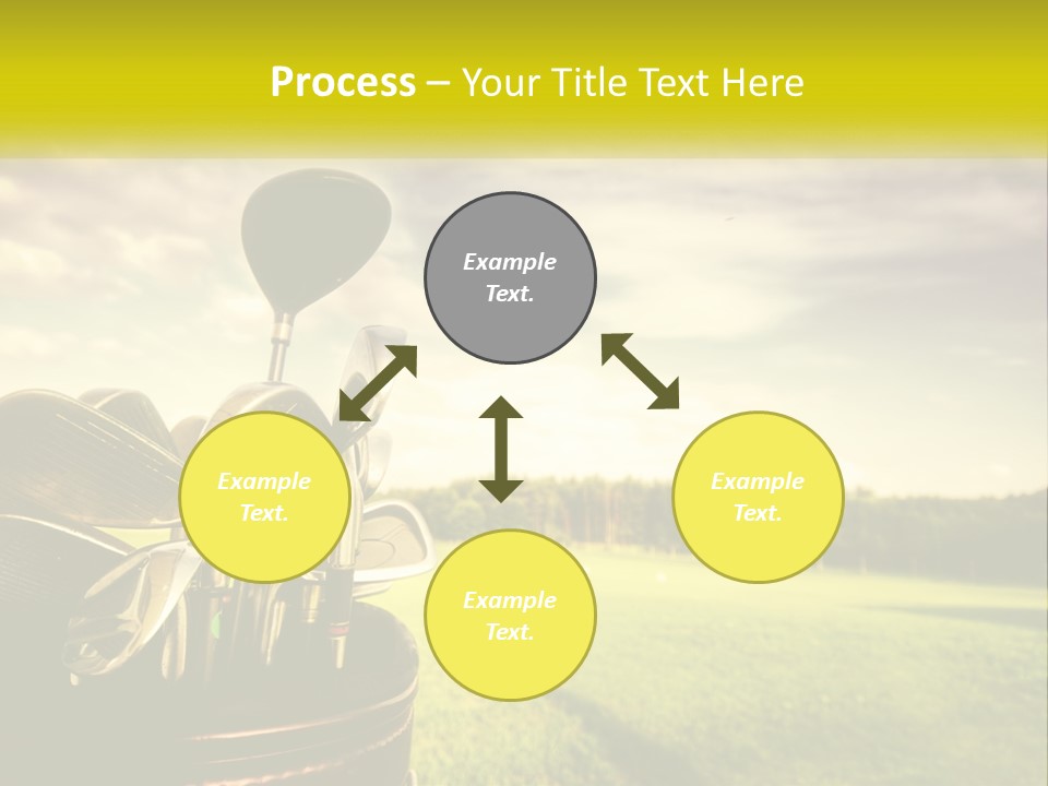 A Group Of Golf Clubs Sitting In A Bucket PowerPoint Template
