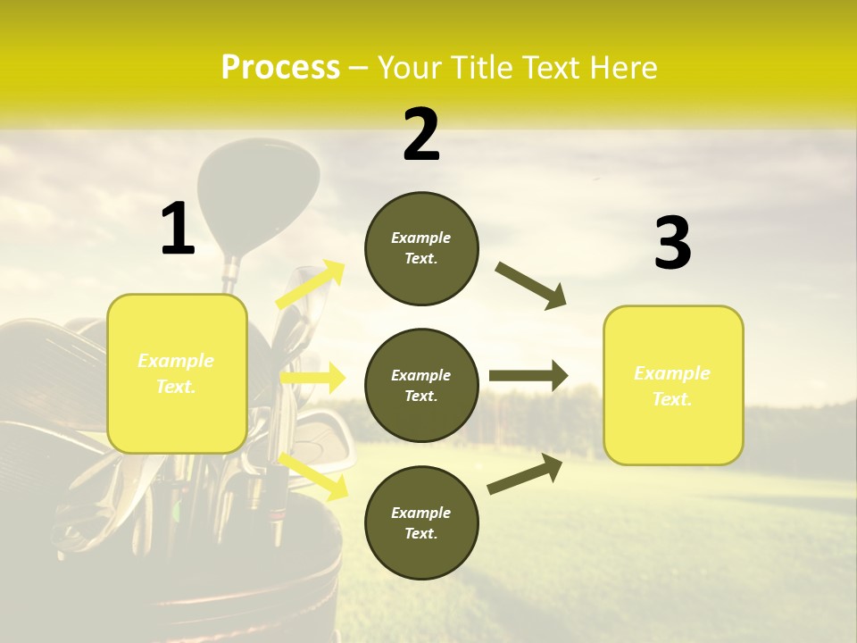 A Group Of Golf Clubs Sitting In A Bucket PowerPoint Template