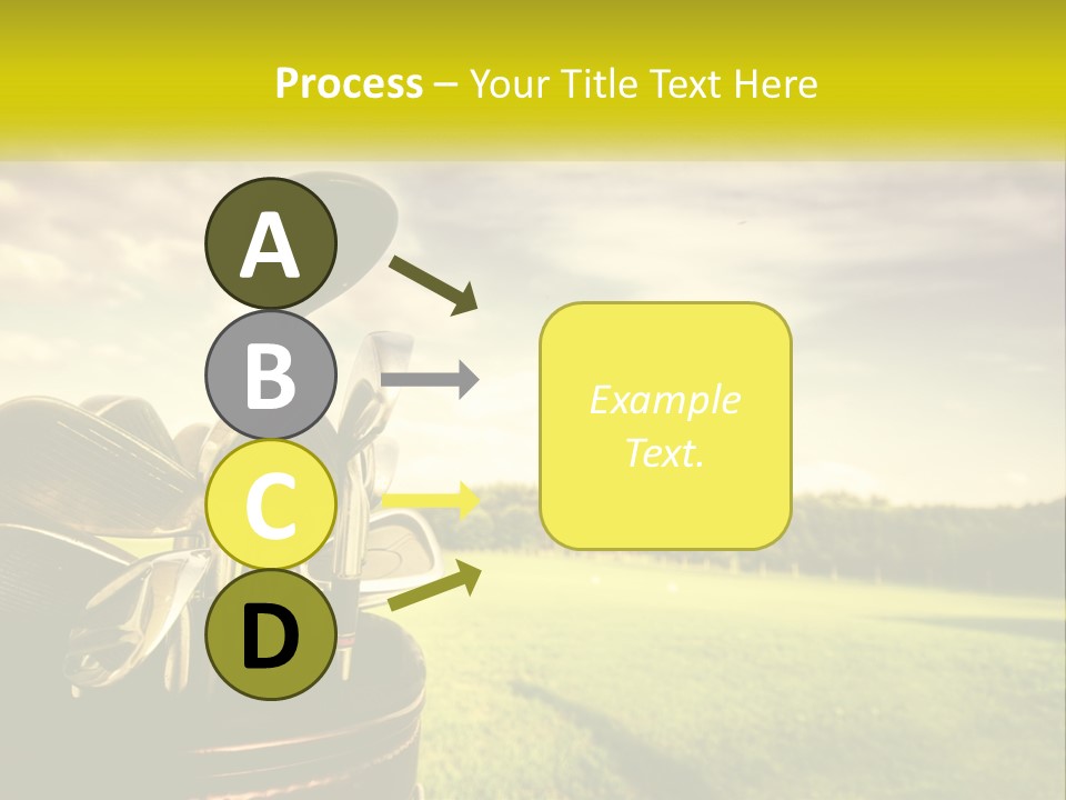 A Group Of Golf Clubs Sitting In A Bucket PowerPoint Template