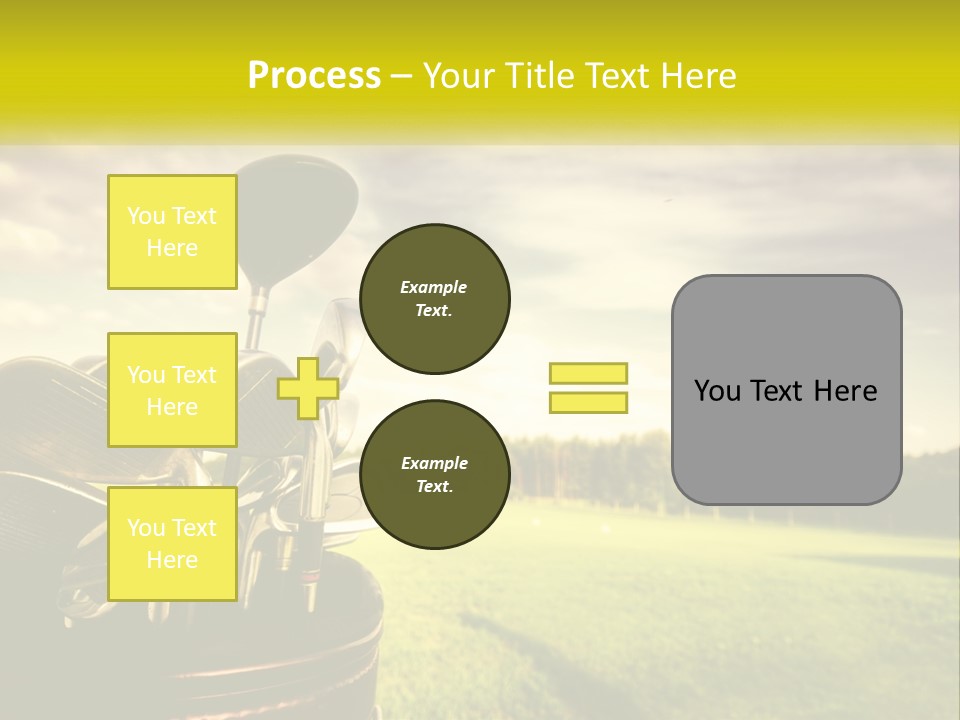 A Group Of Golf Clubs Sitting In A Bucket PowerPoint Template