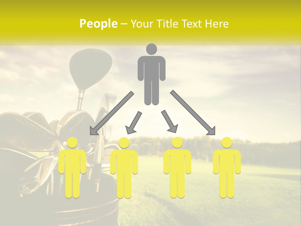 A Group Of Golf Clubs Sitting In A Bucket PowerPoint Template