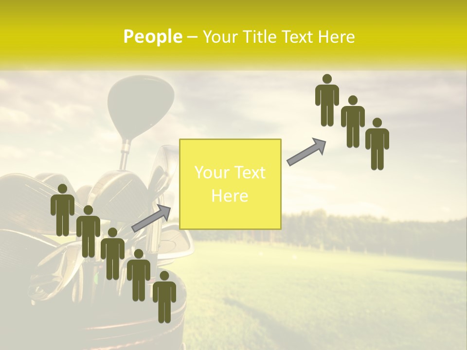 A Group Of Golf Clubs Sitting In A Bucket PowerPoint Template