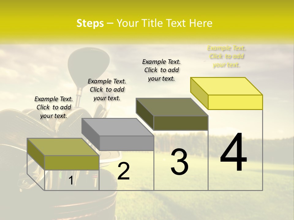 A Group Of Golf Clubs Sitting In A Bucket PowerPoint Template